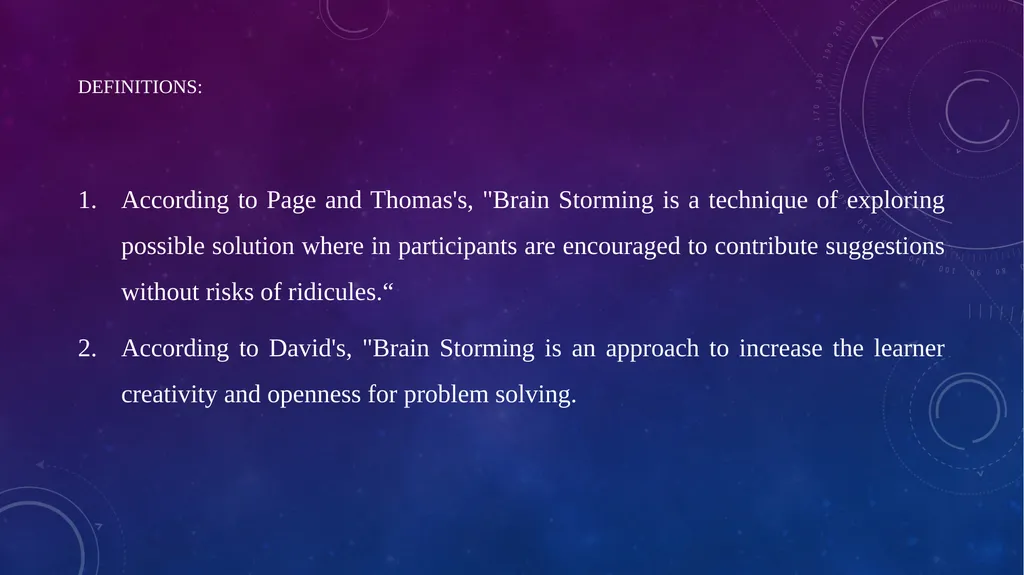 Permissive Style of Teaching: Brainstorming Method - slide 4 of 13