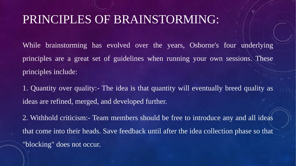 Permissive Style of Teaching: Brainstorming Method - slide 5 of 13