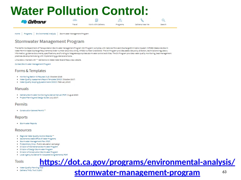 Environmental Stewardship and Water Pollution - slide 63 of 74