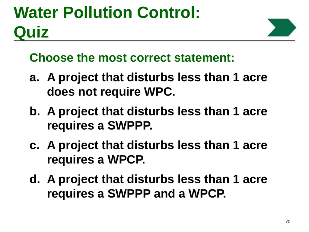 Environmental Stewardship and Water Pollution - slide 70 of 74