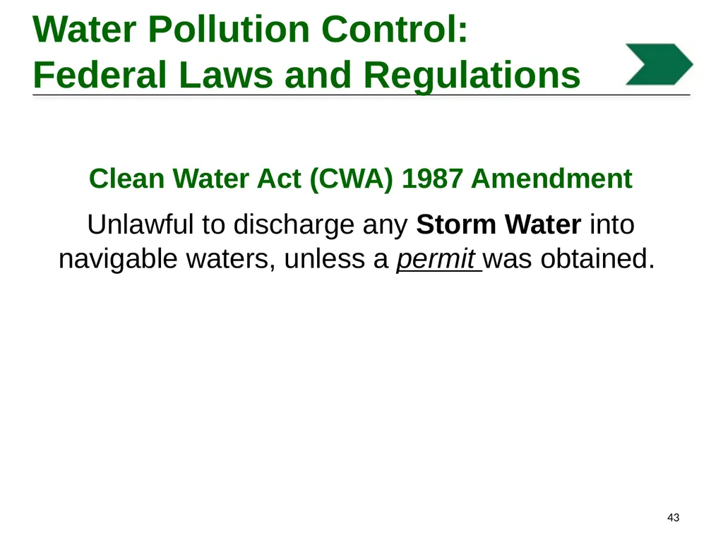 Environmental Stewardship and Water Pollution - slide 43 of 74