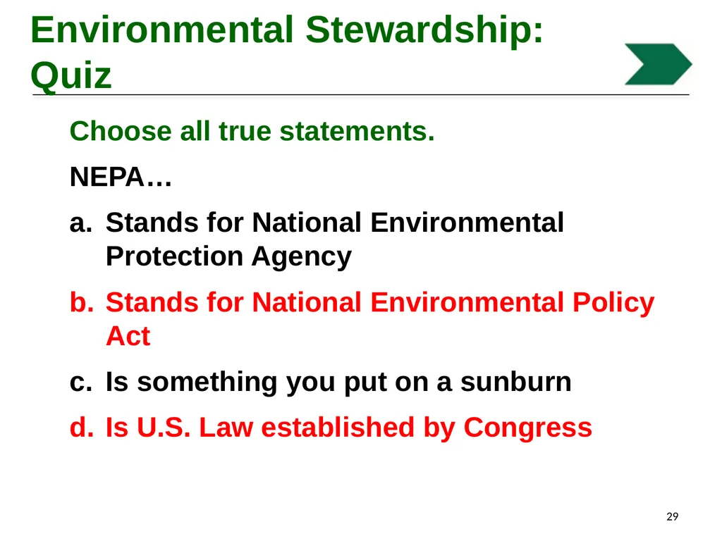 Environmental Stewardship and Water Pollution - slide 29 of 74
