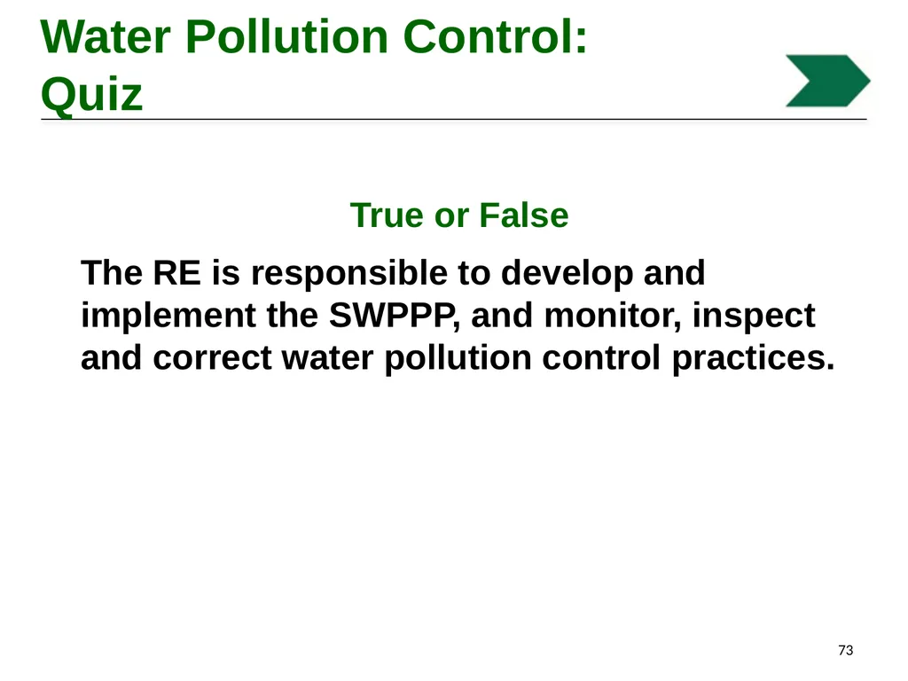 Environmental Stewardship and Water Pollution - slide 73 of 74