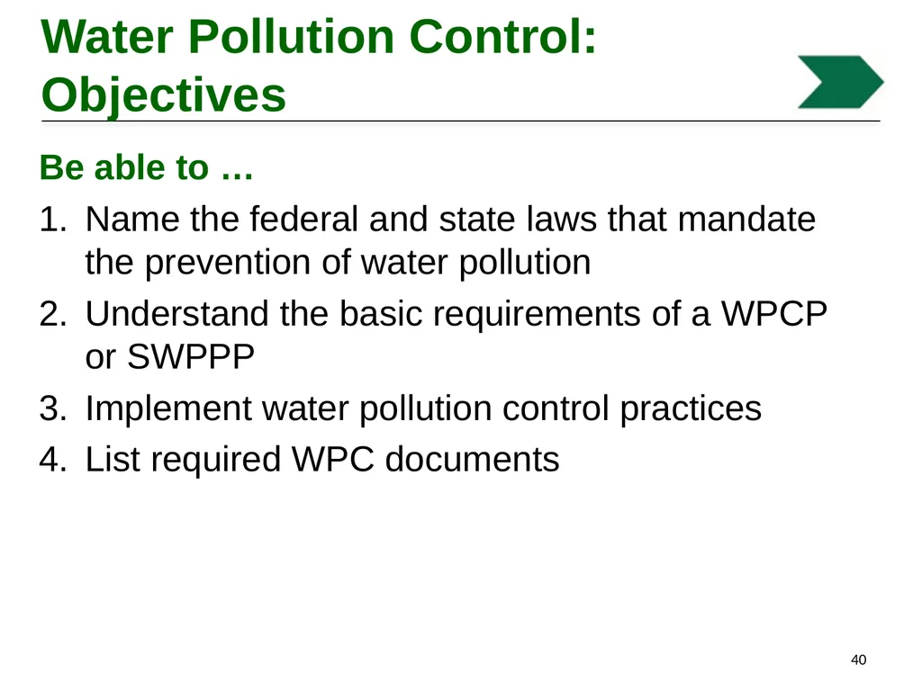 Environmental Stewardship and Water Pollution - slide 40 of 74