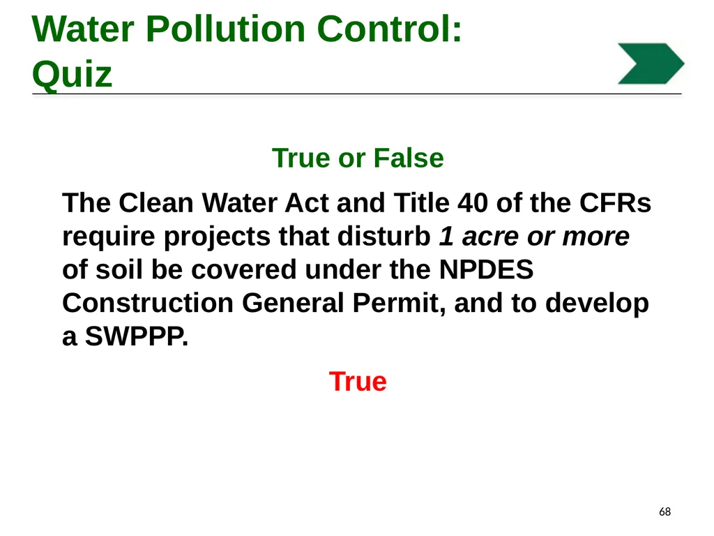 Environmental Stewardship and Water Pollution - slide 68 of 74