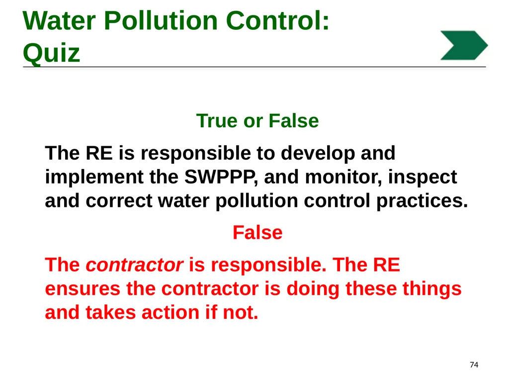 Environmental Stewardship and Water Pollution - slide 74 of 74