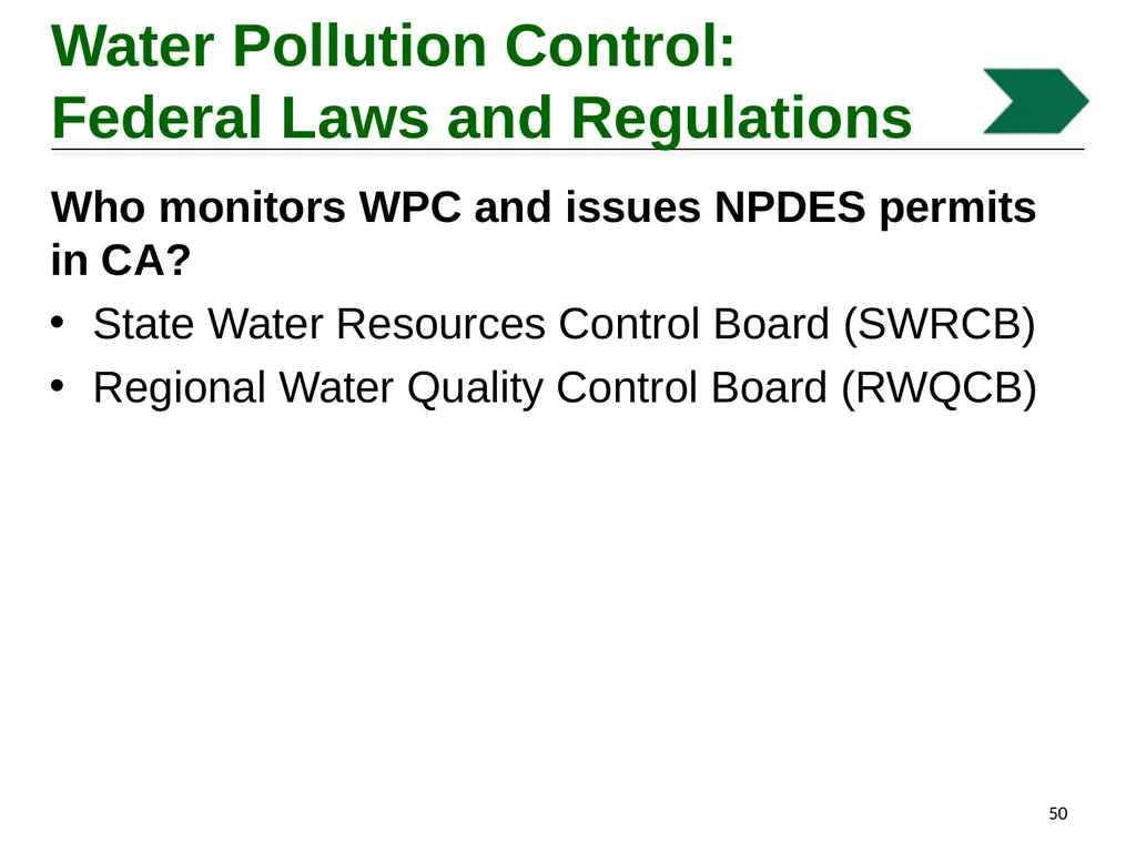 Environmental Stewardship and Water Pollution - slide 50 of 74