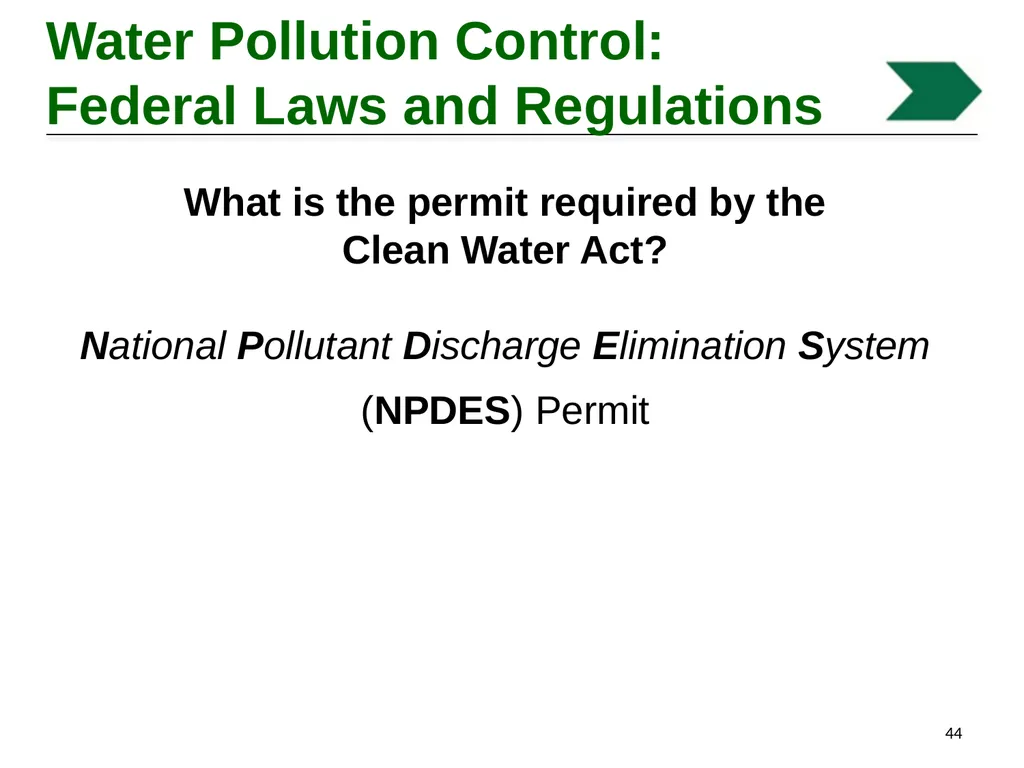 Environmental Stewardship and Water Pollution - slide 44 of 74