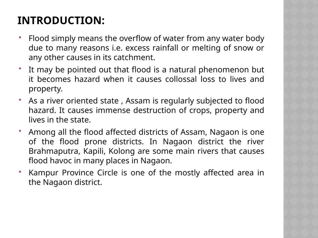 A FIELD STUDY RESEARCH PROJECT FOR THE CLASS OF - slide 2 of 15