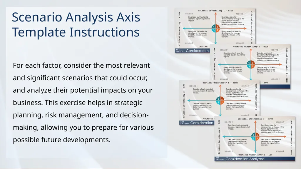 Example Scenario Analysis Axis Template When to - slide 3 of 5