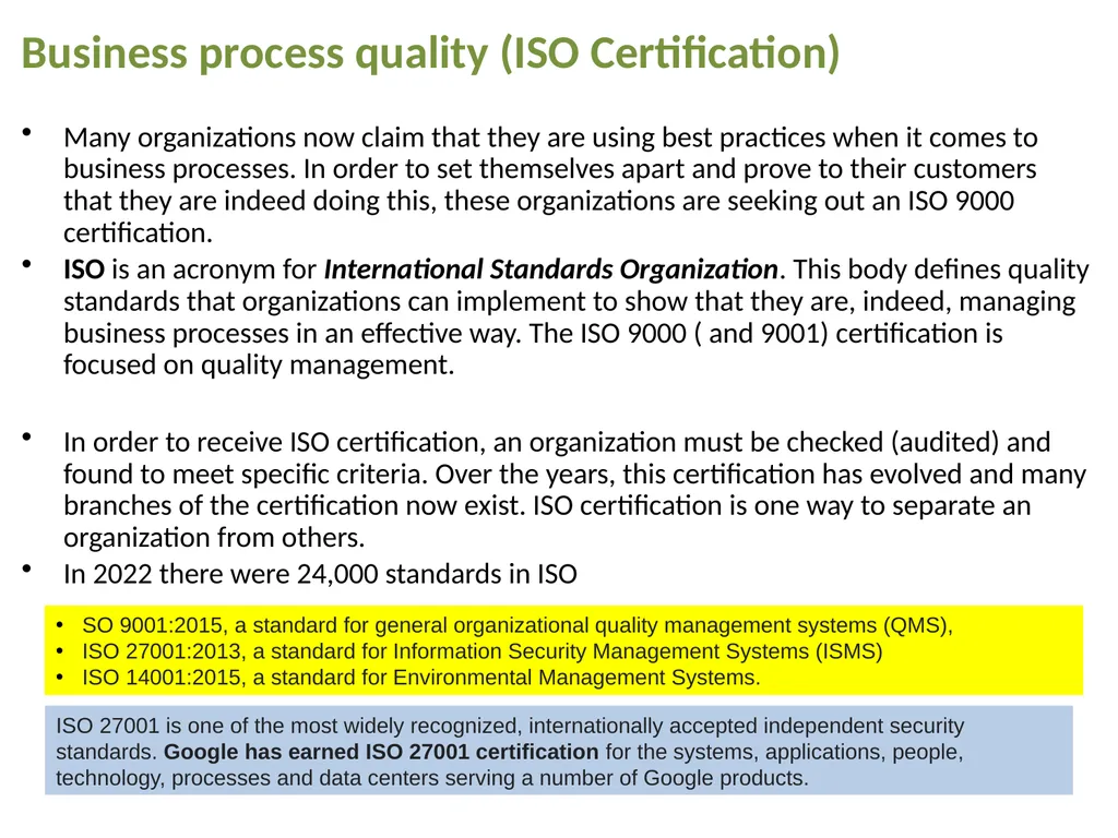 EIM Dr. Wurood Albayati Business process quality - slide 2 of 19
