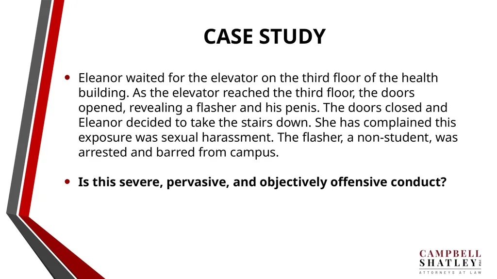 CAMPBELL SHATLEY TITLE IX TRAINING Rules for the - slide 23 of 50