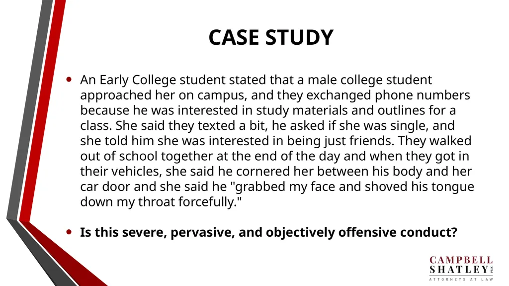 CAMPBELL SHATLEY TITLE IX TRAINING Rules for the - slide 24 of 50