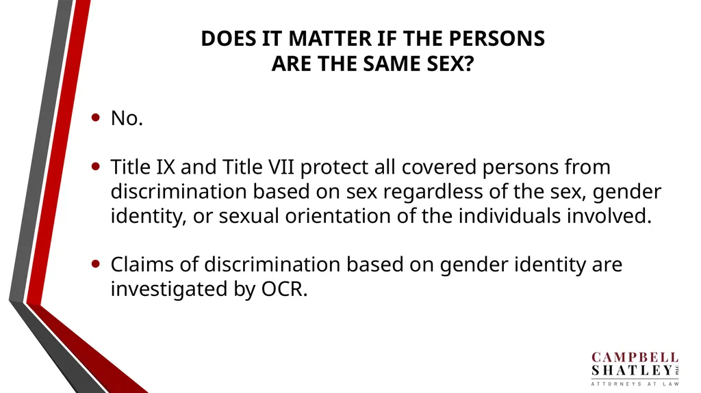 CAMPBELL SHATLEY TITLE IX TRAINING Rules for the - slide 48 of 50