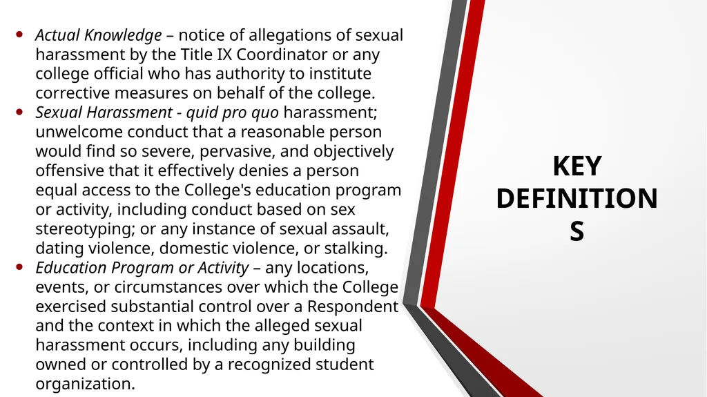 CAMPBELL SHATLEY TITLE IX TRAINING Rules for the - slide 16 of 50