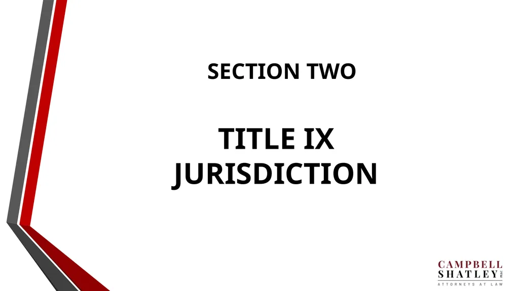 CAMPBELL SHATLEY TITLE IX TRAINING Rules for the - slide 30 of 50