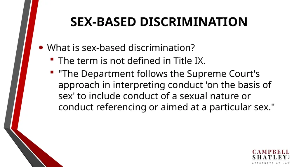 CAMPBELL SHATLEY TITLE IX TRAINING Rules for the - slide 8 of 50