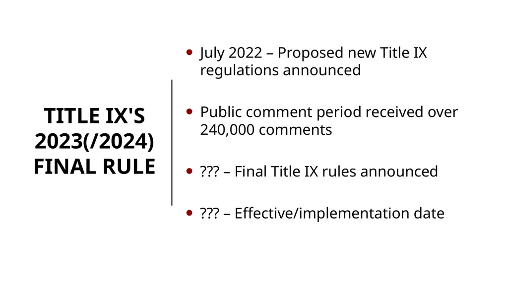 CAMPBELL SHATLEY TITLE IX TRAINING Rules for the - slide 12 of 50