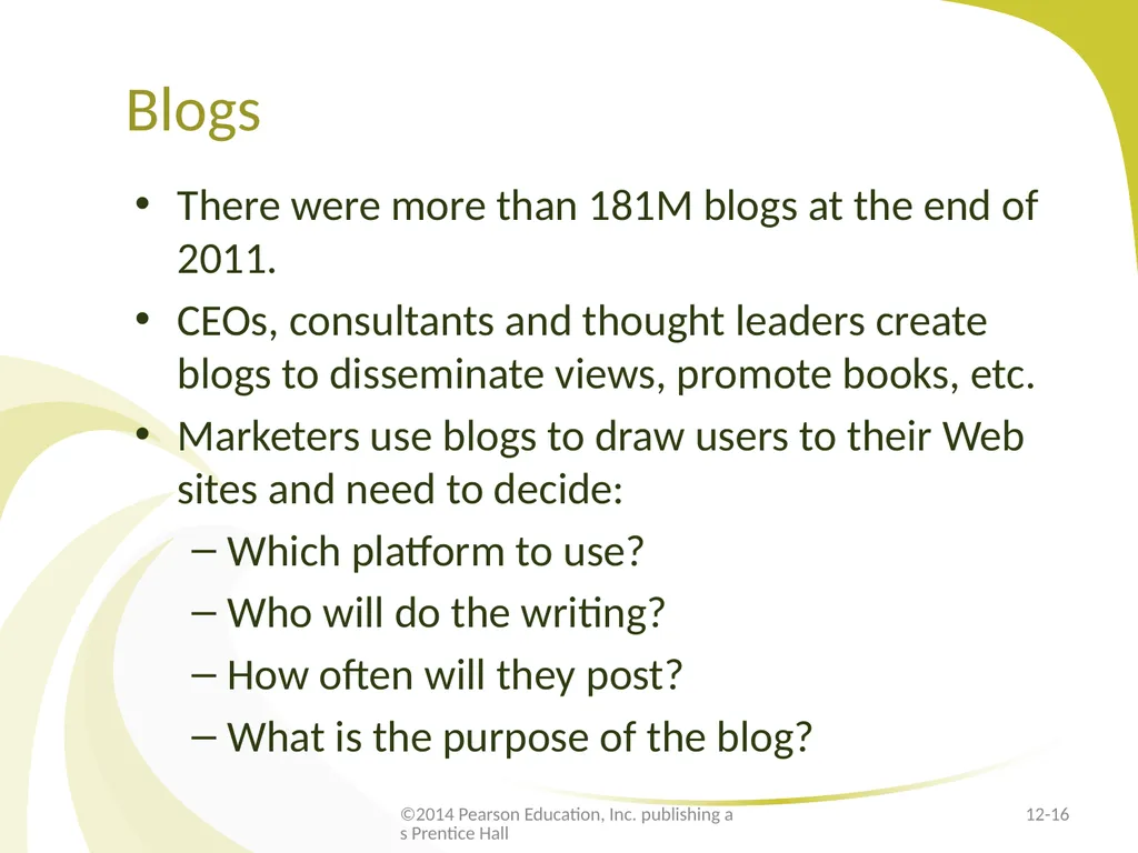 E-Marketing Communication: Owned Media - slide 16 of 29