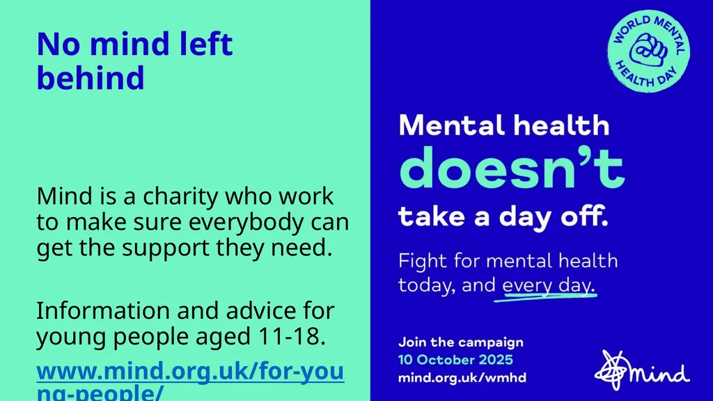 World Mental Health Day 10 October 2025 No mind - slide 2 of 36