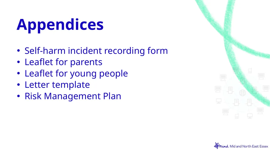 Let’s talk about…. Self-harm Toolkit Expectations - slide 31 of 42