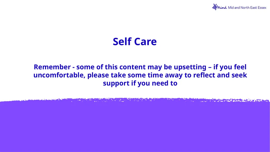 Let’s talk about…. Self-harm Toolkit Expectations - slide 6 of 42