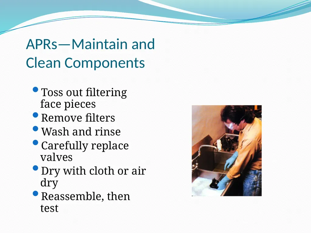 Respiratory Protection Session Objectives You will - slide 30 of 36
