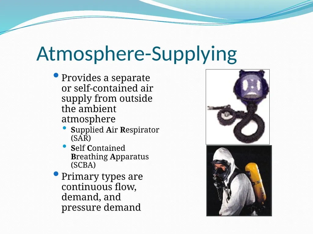 Respiratory Protection Session Objectives You will - slide 16 of 36