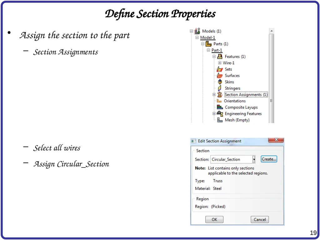 Finite Element Analysis Using Abaqus Instructor: - slide 19 of 33