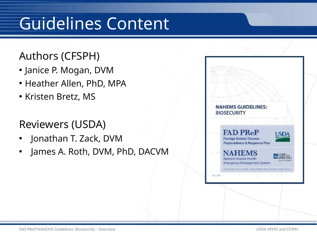 Biosecurity Overview Adapted from the FAD - slide 30 of 31