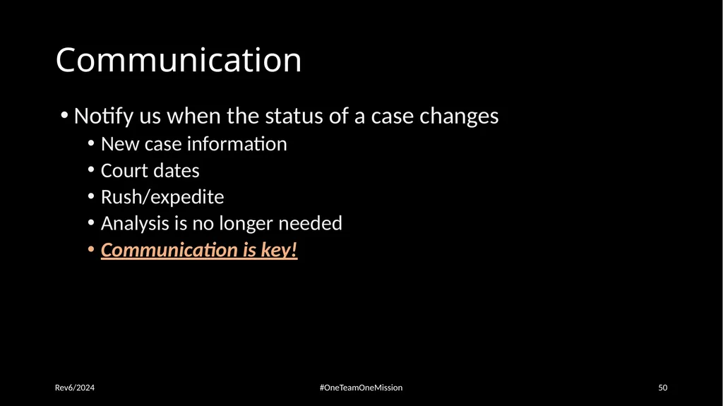 Physical Evidence: Packaging & Submitting to the - slide 50 of 59