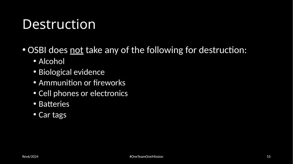 Physical Evidence: Packaging & Submitting to the - slide 53 of 59
