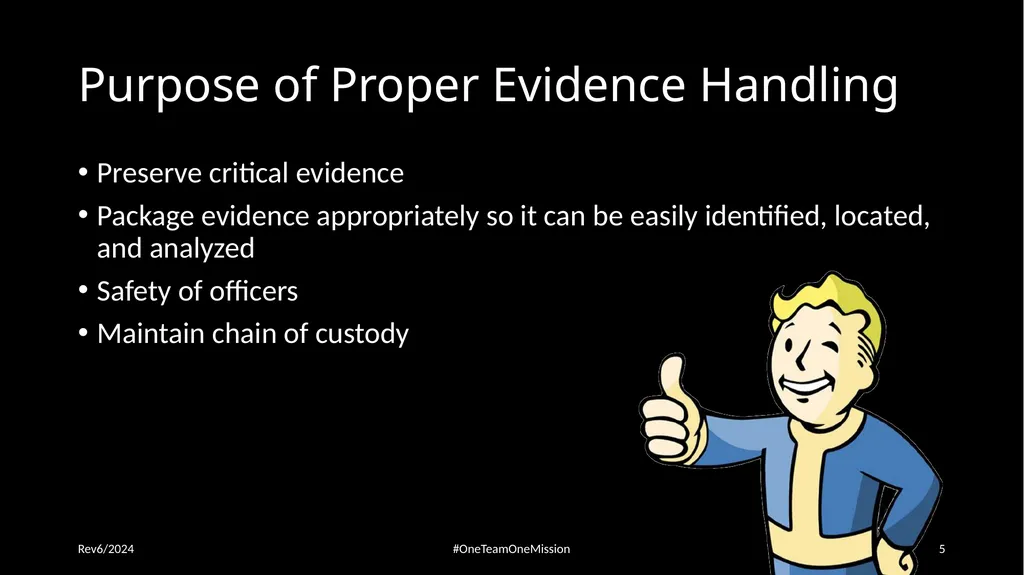 Physical Evidence: Packaging & Submitting to the - slide 5 of 59