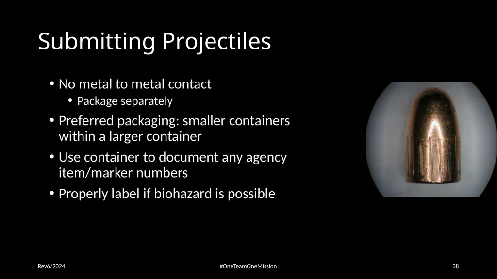 Physical Evidence: Packaging & Submitting to the - slide 38 of 59