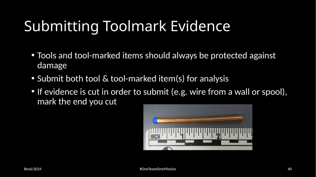 Physical Evidence: Packaging & Submitting to the - slide 40 of 59