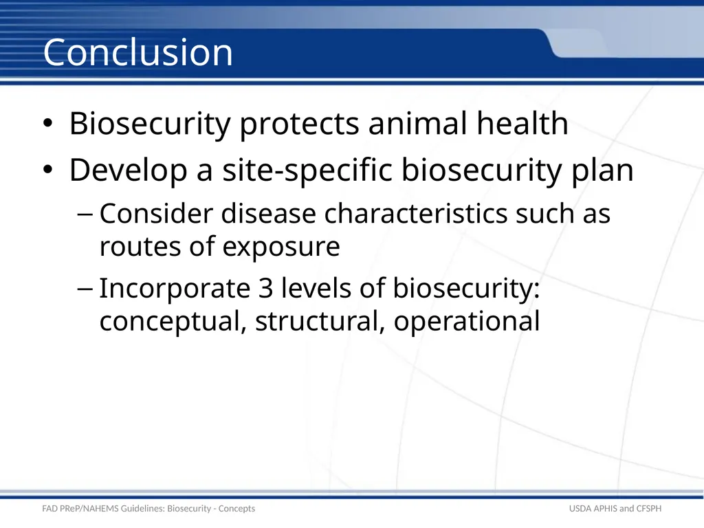 Biosecurity General Biosecurity Concepts Adapted - slide 25 of 28