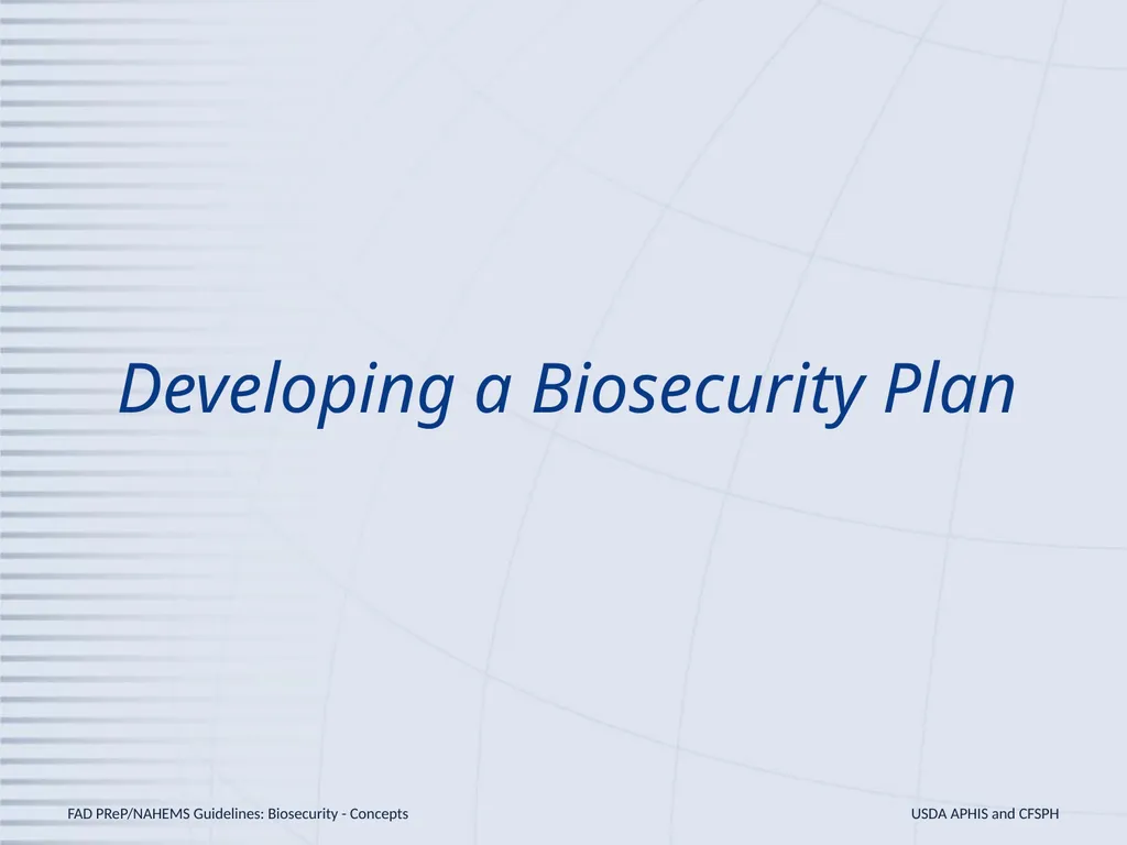 Biosecurity General Biosecurity Concepts Adapted - slide 10 of 28