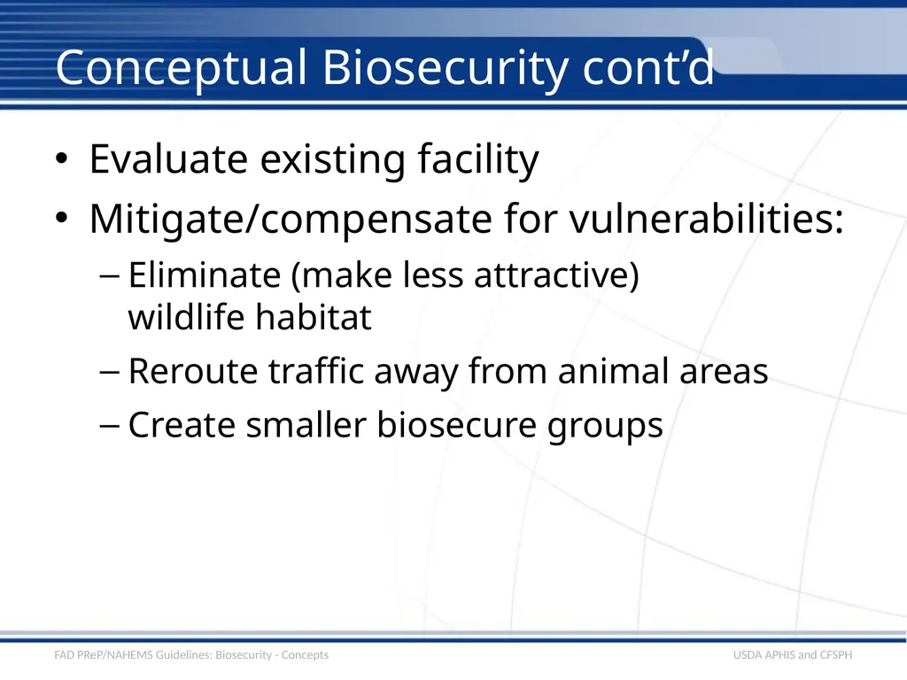 Biosecurity General Biosecurity Concepts Adapted - slide 18 of 28