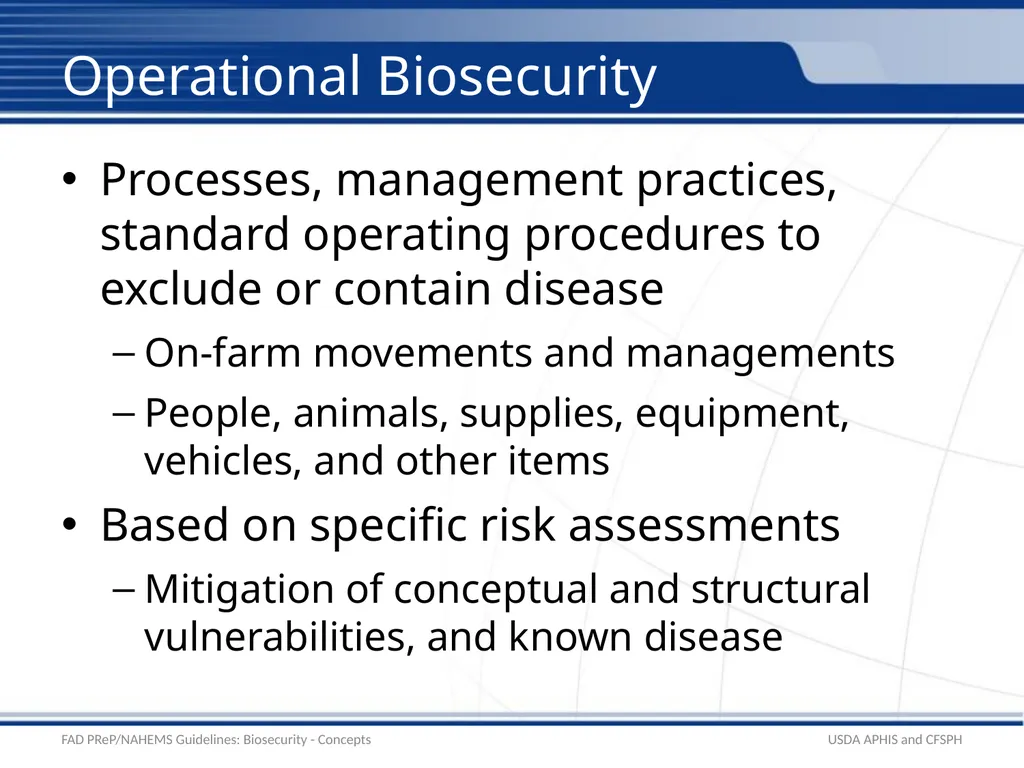Biosecurity General Biosecurity Concepts Adapted - slide 21 of 28