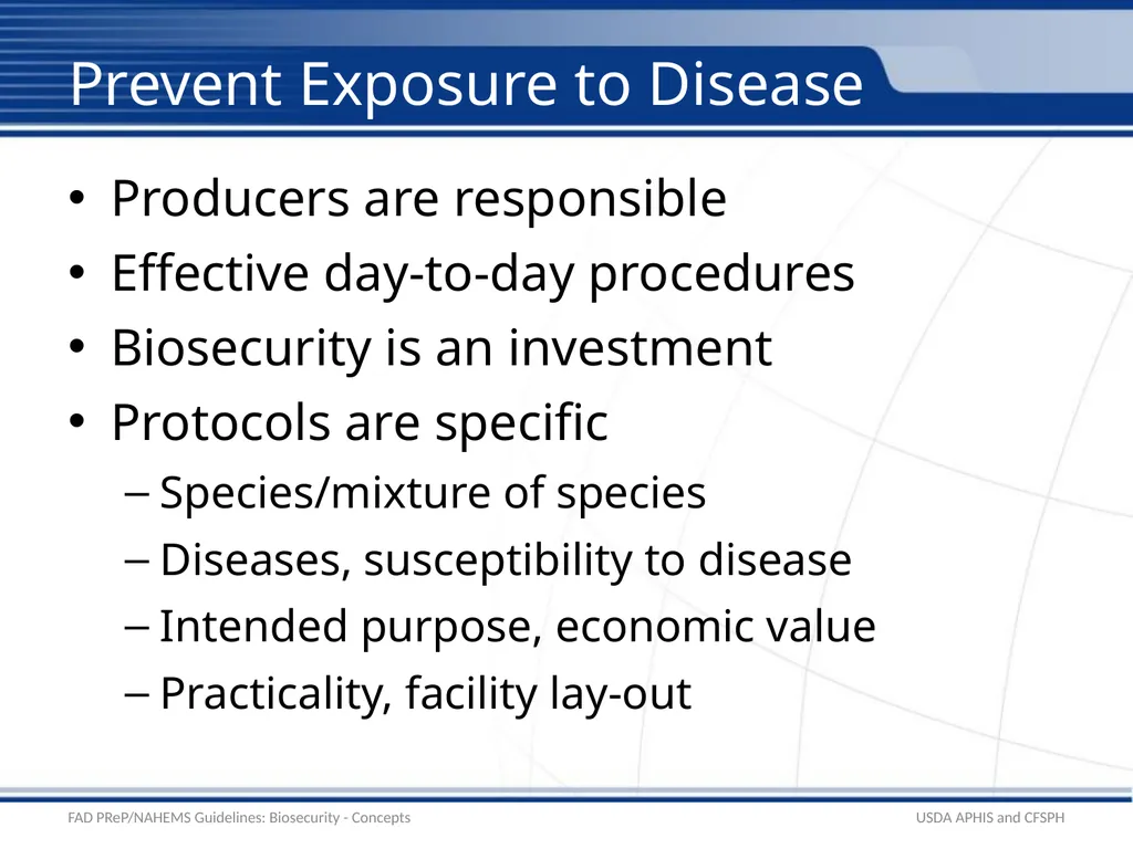 Biosecurity General Biosecurity Concepts Adapted - slide 14 of 28