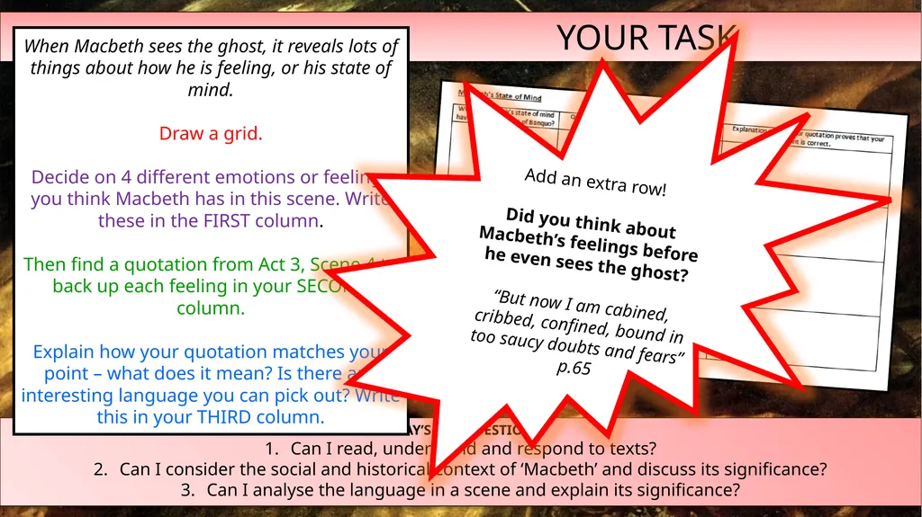 LESSON NINE YOUR STARTER: WHAT HAPPENS IN ACT 3, - slide 10 of 16