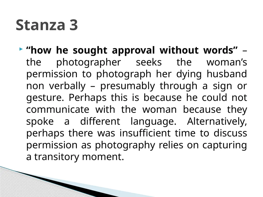 War Photographer Carol Ann Duffy The titular - slide 13 of 17