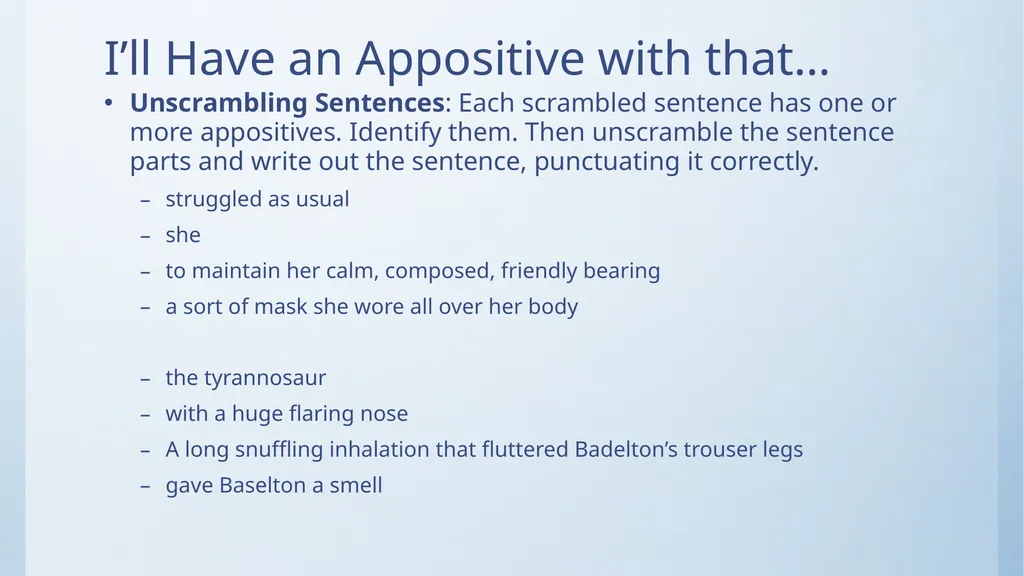 Honors 9th Lit Sentence Composing for High School - slide 3 of 6