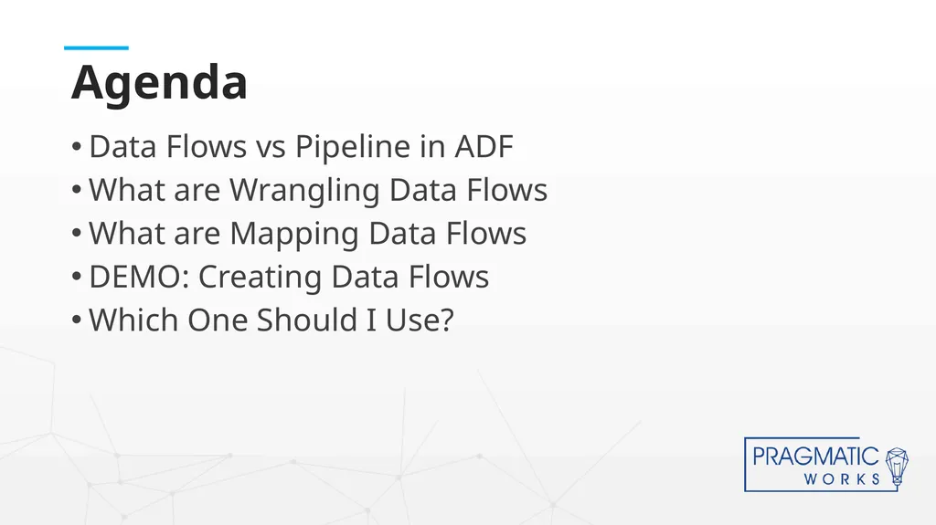 Intro to Azure Data Factory Data Flows Senior BI - slide 3 of 19