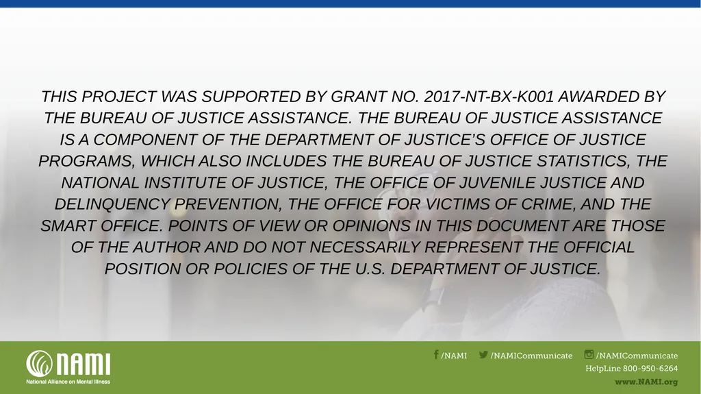 This project was supported by Grant No. - slide 1 of 44