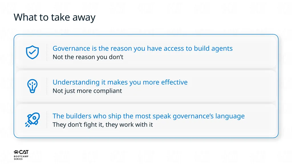 Agent Governance for Builders Copilot Studio - slide 35 of 39