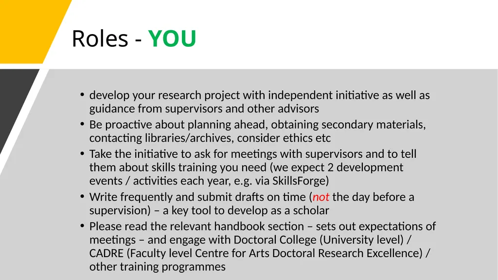 PGR Induction Beat Kümin Director of PG Research - slide 9 of 20