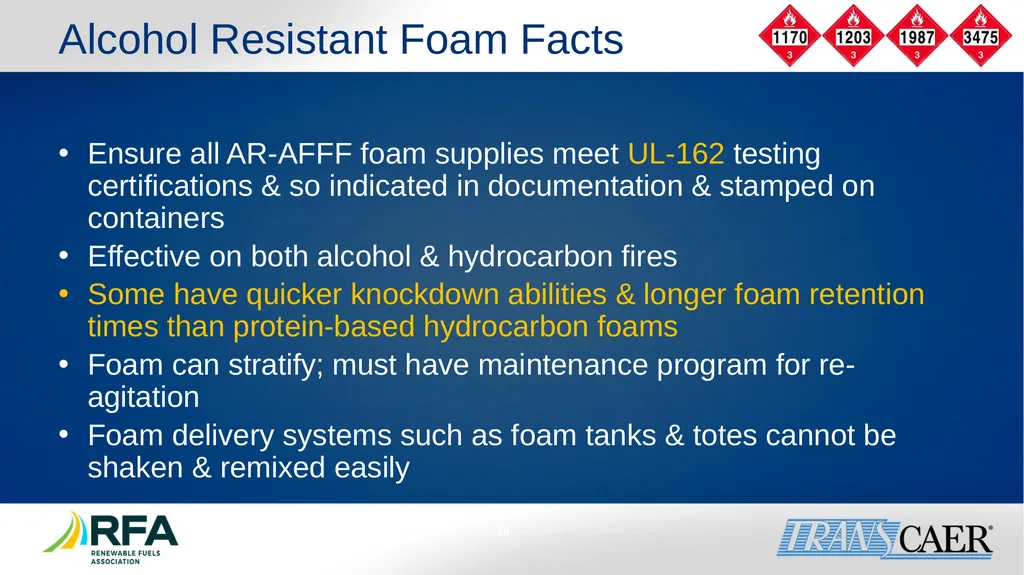 Module 6: Fire Fighting Foam Principles Objective - slide 28 of 39