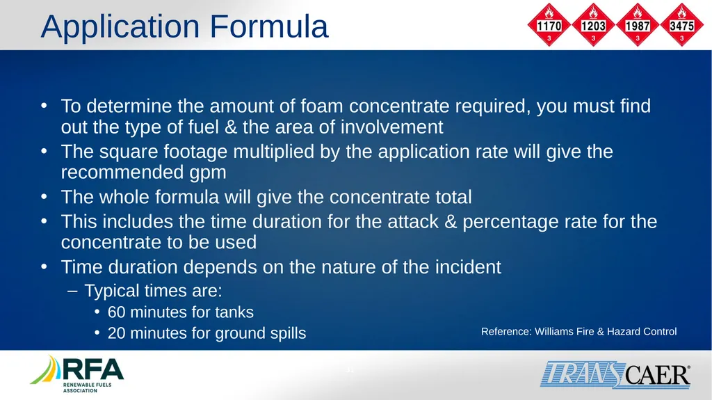 Module 6: Fire Fighting Foam Principles Objective - slide 31 of 39