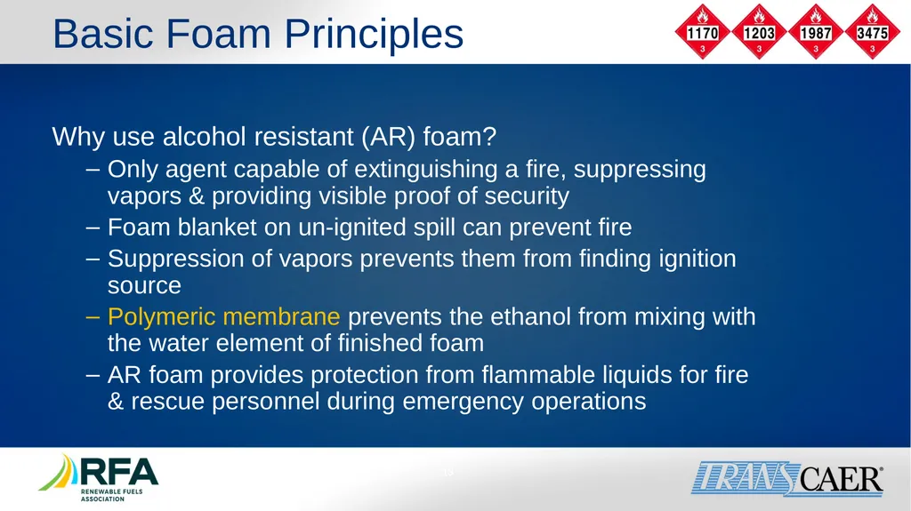 Module 6: Fire Fighting Foam Principles Objective - slide 13 of 39